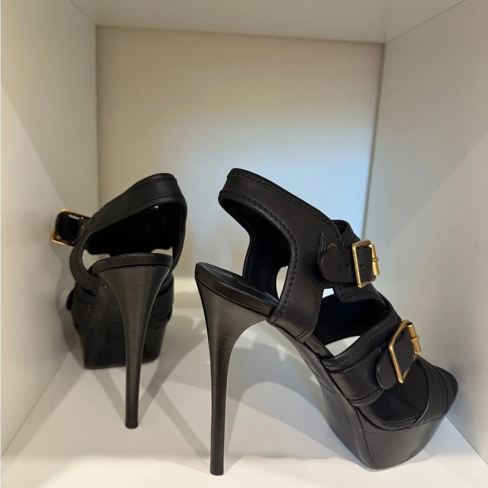 Burberry Aviator Beatty Platform Heels - Size 39 - Picture 4 of 8